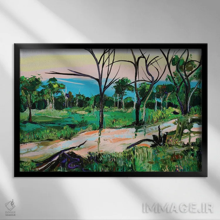 تابلو سفر صبحگاهی اثر برایدی اوبرایان - نمای قابدار مشکی