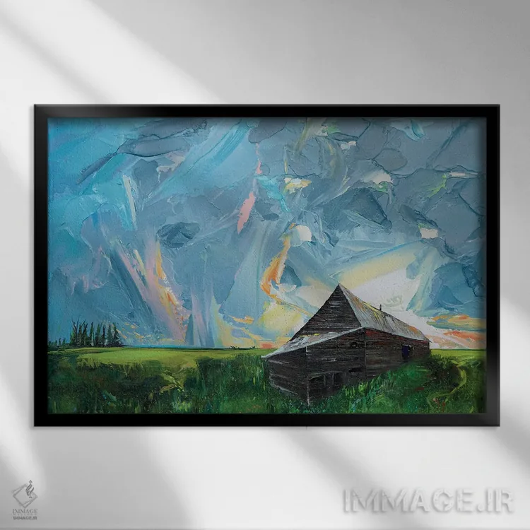 تابلو زیر همهچیز اثر برایدی اوبرایان - نمای قابدار مشکی