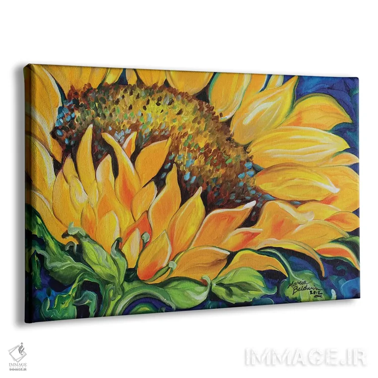 تابلو آفتابگردان سپتامبر اثر مارسیا بالدویین - نمای پرسپکتیو محصول