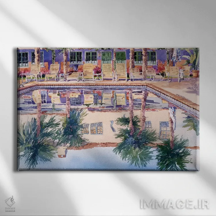 تابلو استخر باحال اثر بیل درایزدیل - نمای روبهرو روی دیوار