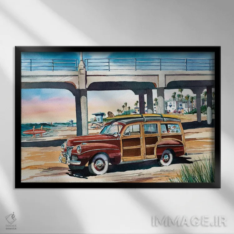 تابلو موج جنوب اثر بیل درایزدیل - نمای قابدار مشکی