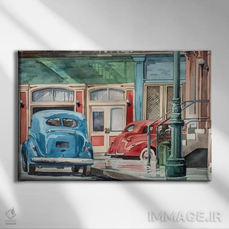 تابلو مرکز شهر اثر بیل درایزدیل - نمای روبهرو روی دیوار