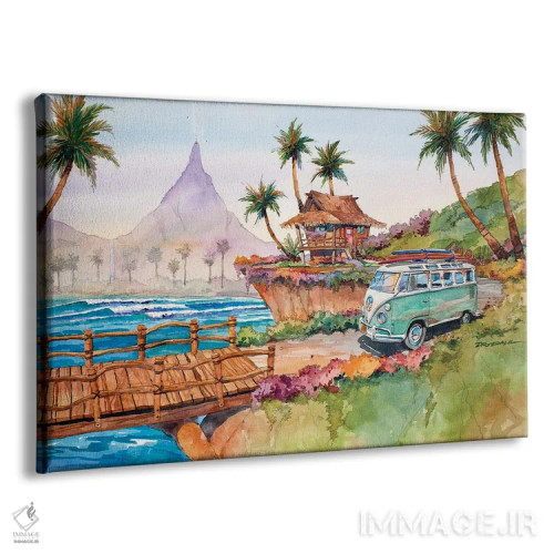 تابلو سفر استوایی اثر بیل درایزدیل - نمای پرسپکتیو محصول