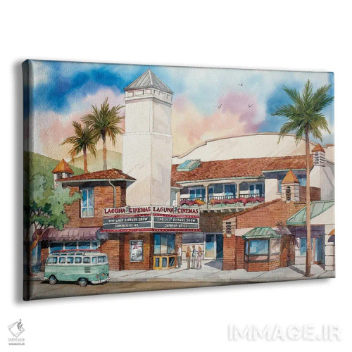 تابلو سینمای لاگونا اثر بیل درایزدیل - نمای پرسپکتیو محصول