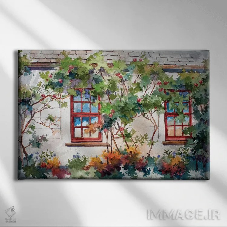 تابلو چایخانهٔ ایرلندی اثر بیل درایزدیل - نمای روبهرو روی دیوار