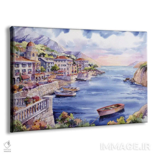 تابلو بندر ایتالیایی اثر بیل درایزدیل - نمای پرسپکتیو محصول