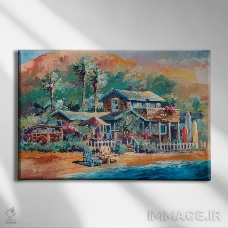 تابلو سواحل اثر بیل درایزدیل - نمای روبهرو روی دیوار