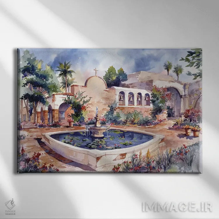 تابلو کلیسای سان خوان کاپیسترانو اثر بیل درایزدیل - نمای روبهرو روی دیوار