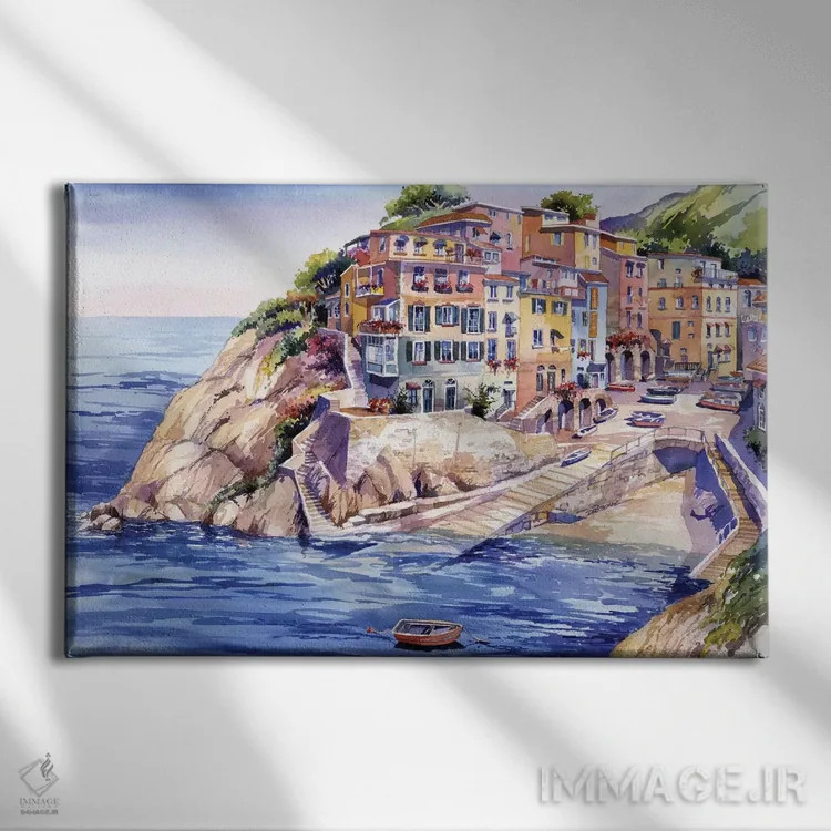 تابلو ریوماجوره (ایتالیا) اثر بیل درایزدیل - نمای روبهرو روی دیوار