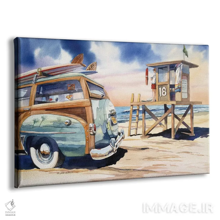 تابلو نگهبان موجسواری اثر بیل درایزدیل - نمای پرسپکتیو محصول