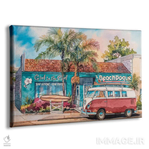 تابلو دختر موجسوار اثر بیل درایزدیل - نمای پرسپکتیو محصول