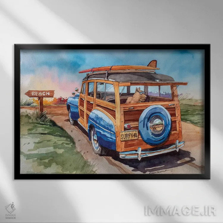 تابلو دوک اثر بیل درایزدیل - نمای قابدار مشکی