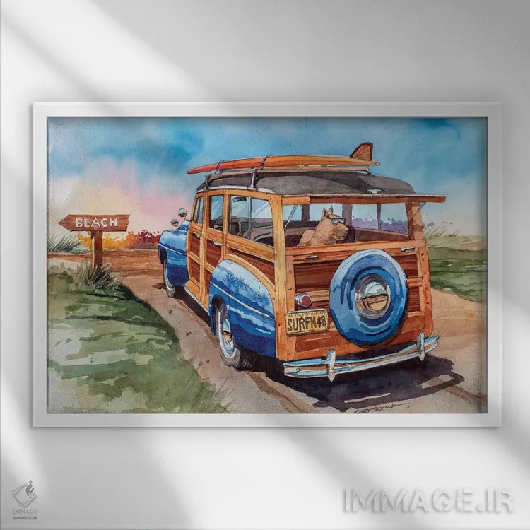 تابلو دوک اثر بیل درایزدیل - نمای قابدار سفید