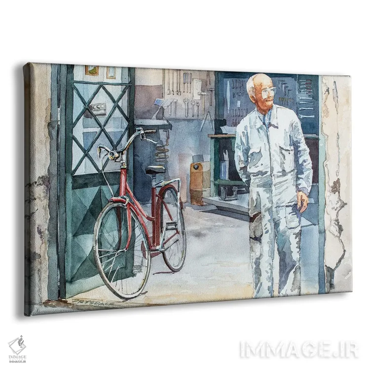 تابلو تعمیرکار دوچرخه اثر بیل درایزدیل - نمای پرسپکتیو محصول