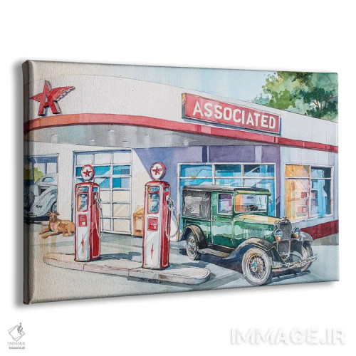 تابلو پرواز ای (ایستگاه بنزین کلاسیک) اثر بیل درایزدیل - نمای پرسپکتیو محصول