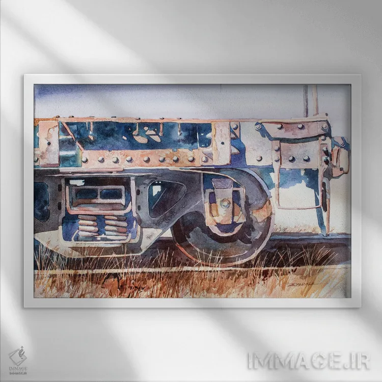 تابلو یادگار زنگزده اثر بیل درایزدیل - نمای قابدار سفید