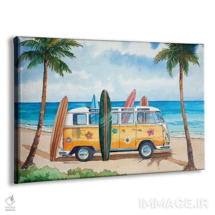 تابلو قدرت گلها (جنبش دهه ۶۰) اثر بیل درایزدیل - نمای پرسپکتیو محصول