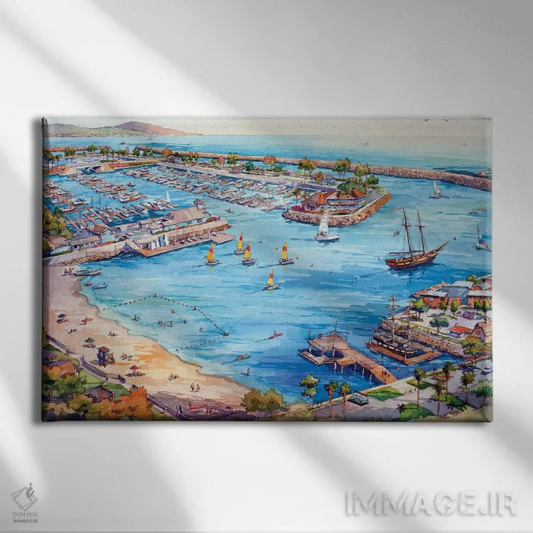 تابلو بندر دانا پوینت اثر بیل درایزدیل - نمای روبهرو روی دیوار