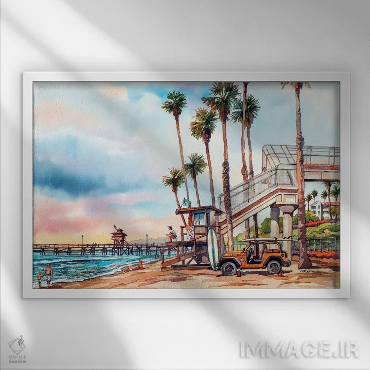 تابلو خیابان تی (سن کلمنت) اثر بیل درایزدیل - نمای قابدار سفید