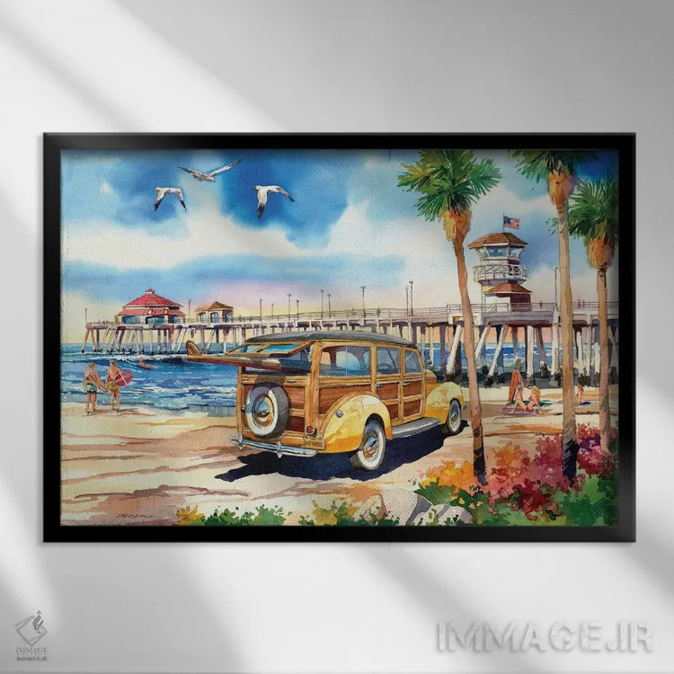 تابلو تمام تابستان اثر بیل درایزدیل - نمای قابدار مشکی