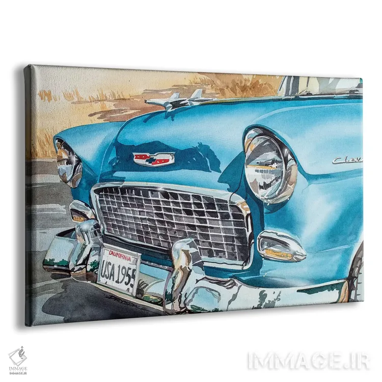 تابلو مدل ۵۵ باحال (خودرو کلاسیک) اثر بیل درایزدیل - نمای پرسپکتیو محصول