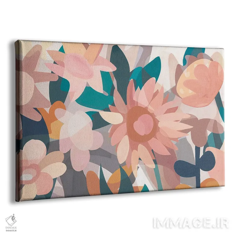تابلو گلهای غربی اثر استودیو آرت برد (استودیو هنری) - نمای پرسپکتیو محصول