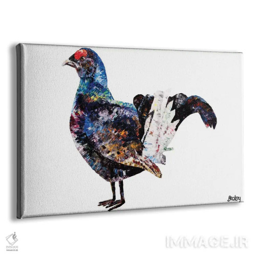 تابلو مرغ جنگلی سیاه اثر بکسی - نمای پرسپکتیو محصول