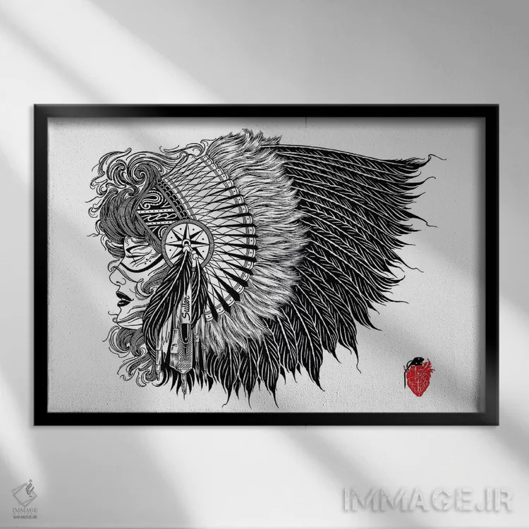 تابلو بومی اثر تایلر بردوگ - نمای قابدار مشکی