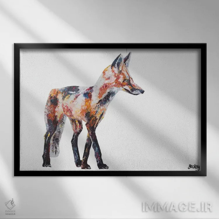 تابلو فرفکس (شهر یا نام خاص) اثر بکسی - نمای قابدار مشکی