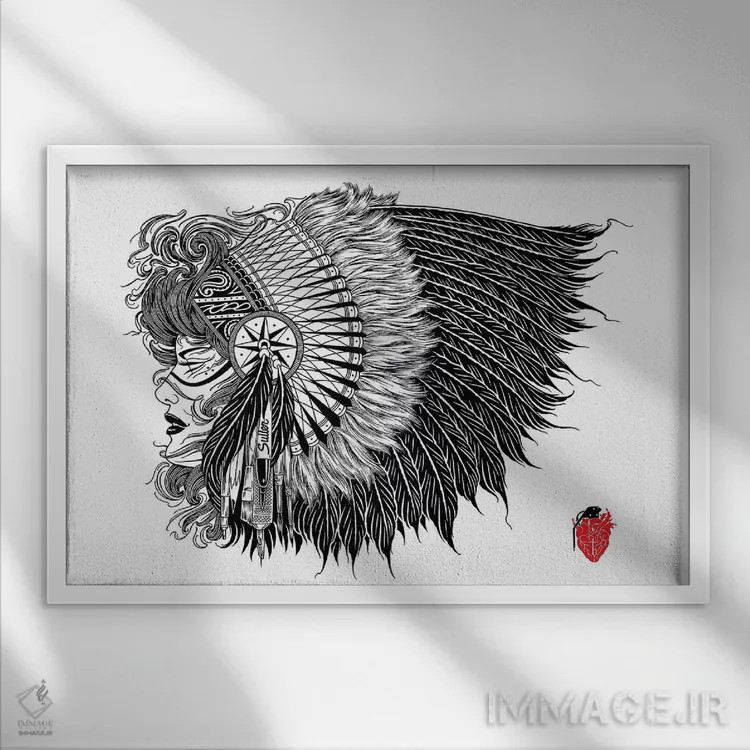 تابلو بومی اثر تایلر بردوگ - نمای قابدار سفید