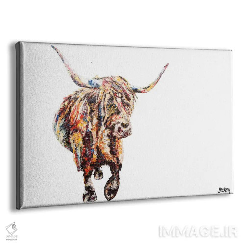 تابلو گاو کوهی فریزر اثر بکسی - نمای پرسپکتیو محصول