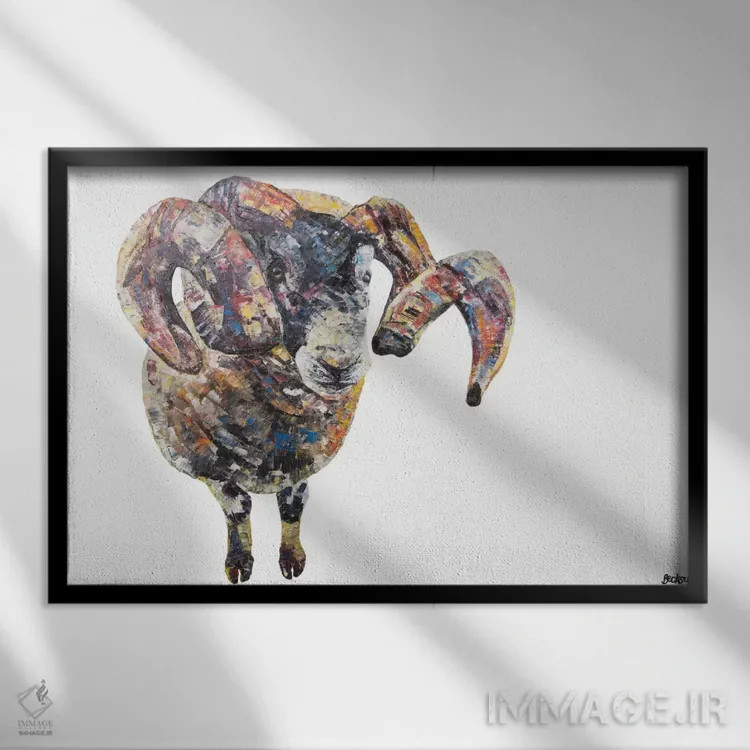 تابلو گوزلند اثر بکسی - نمای قابدار مشکی