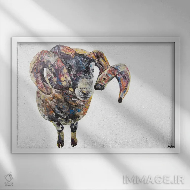 تابلو گوزلند اثر بکسی - نمای قابدار سفید