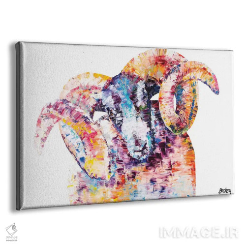 تابلو گوسفند سیاهصورت اثر بکسی - نمای پرسپکتیو محصول