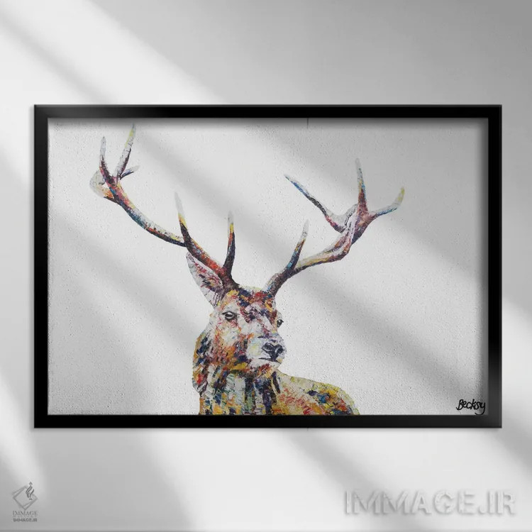 تابلو هامیش اثر بکسی - نمای قابدار مشکی