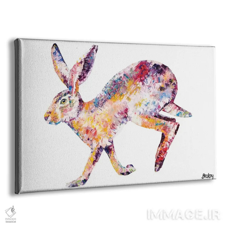 تابلو خرگوش صحرایی اثر بکسی - نمای پرسپکتیو محصول