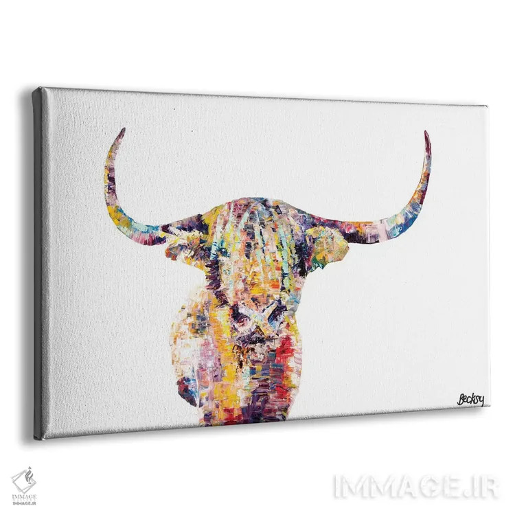 تابلو گاو کوهی اسکاتلندی اثر بکسی - نمای پرسپکتیو محصول