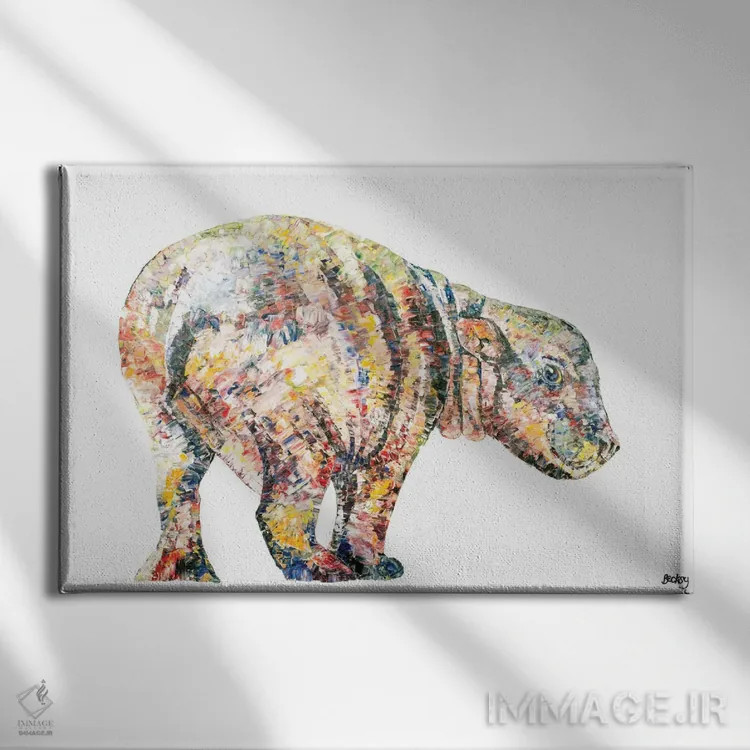 تابلو هیزل اثر بکسی - نمای روبهرو روی دیوار