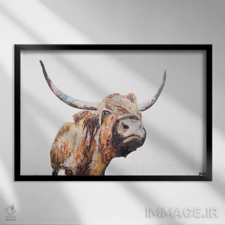 تابلو آیلا اثر بکسی - نمای قابدار مشکی