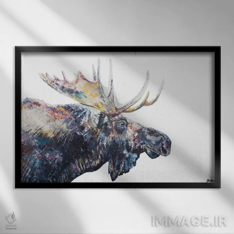 تابلو جد اثر بکسی - نمای قابدار مشکی