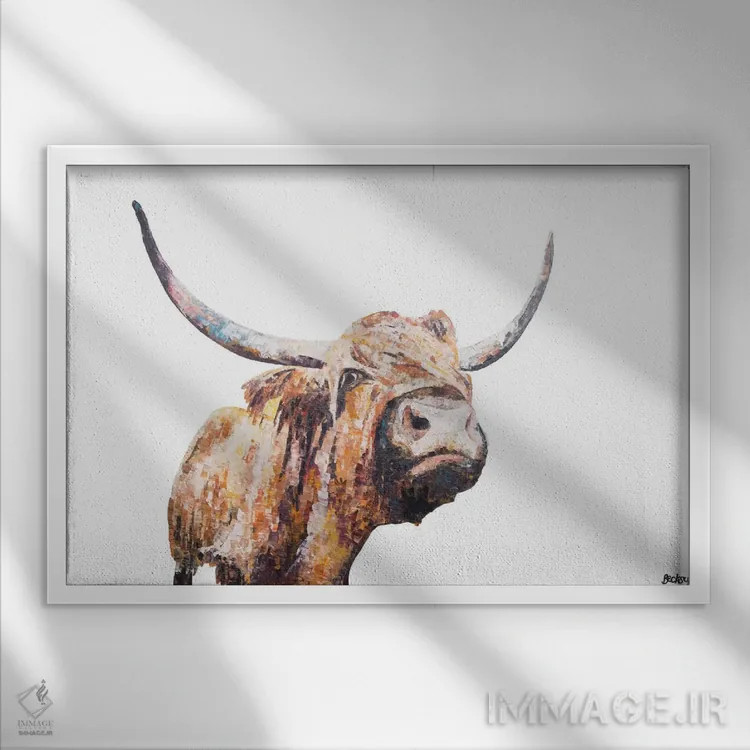 تابلو آیلا اثر بکسی - نمای قابدار سفید