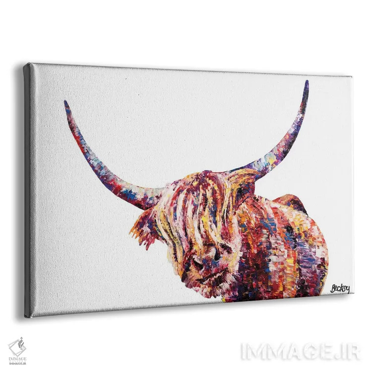 تابلو گاو کوهی اولیویا اثر بکسی - نمای پرسپکتیو محصول