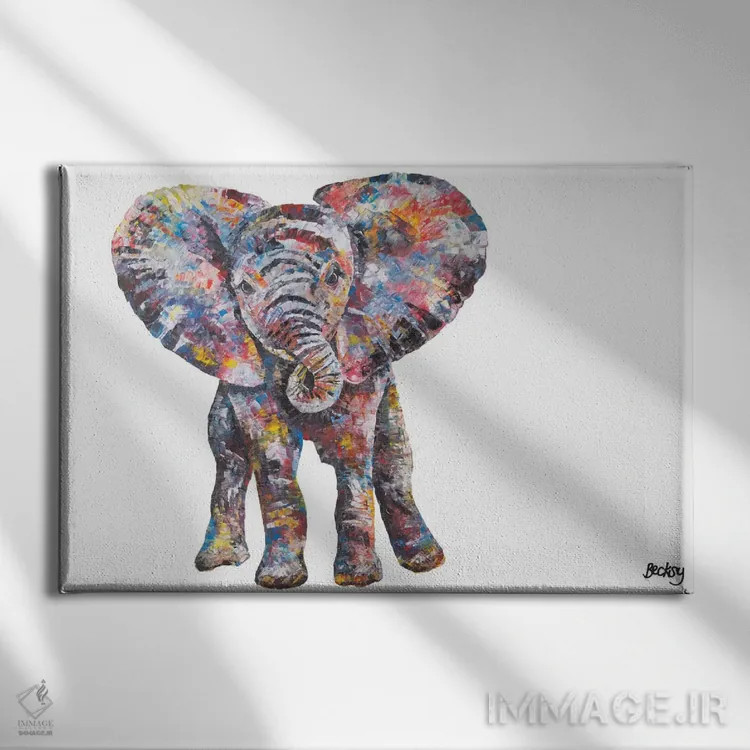 تابلو نلی اثر بکسی - نمای روبهرو روی دیوار