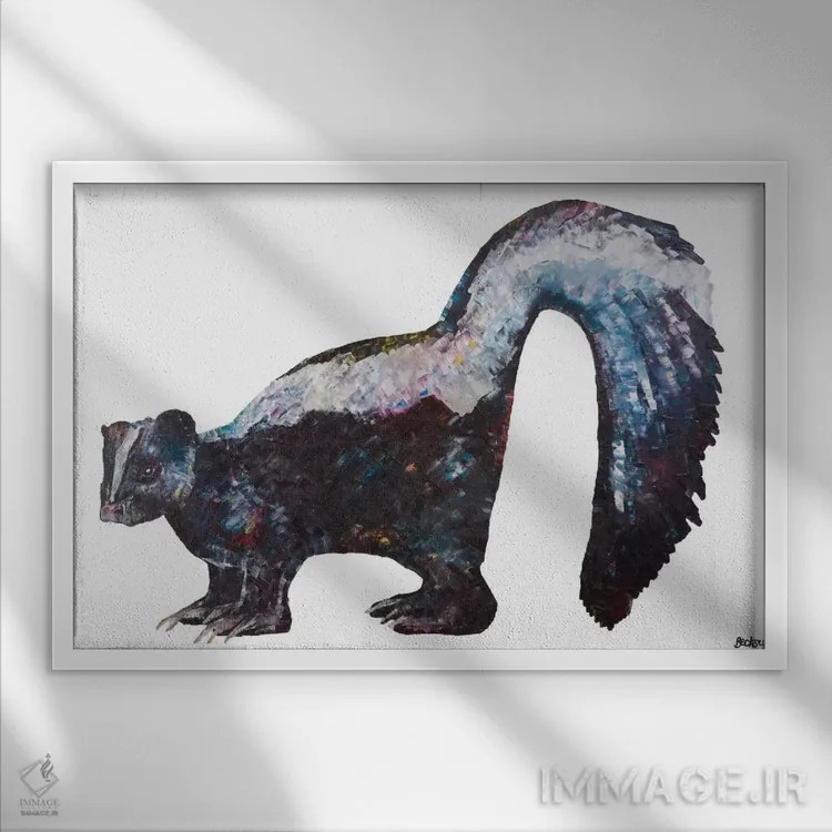 تابلو بانکی اثر بکسی - نمای قابدار سفید