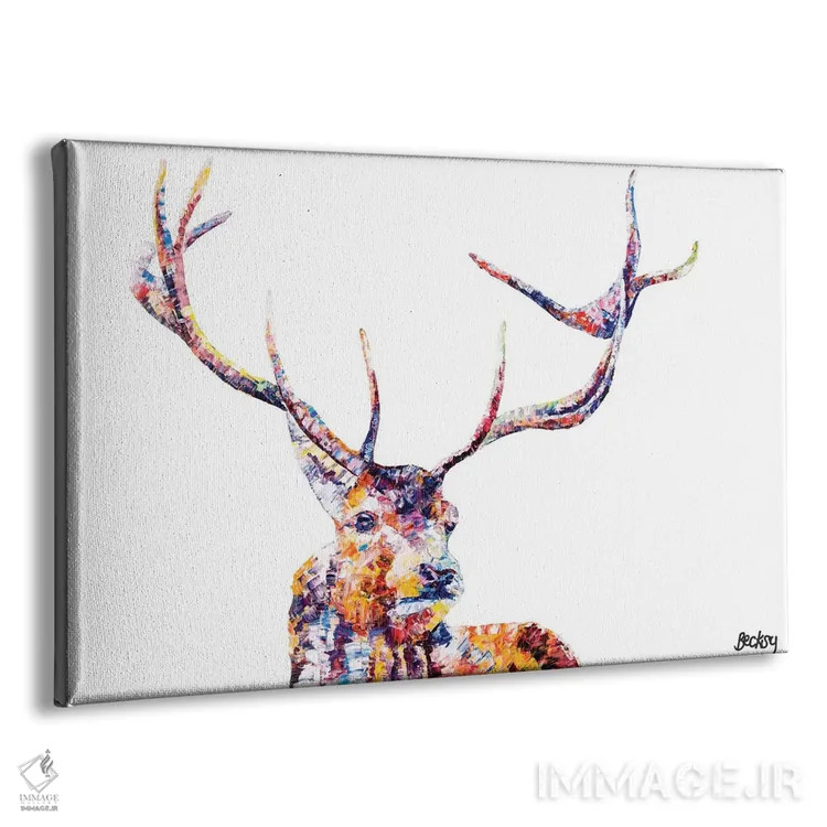 تابلو گوزن قرمز نر اثر بکسی - نمای پرسپکتیو محصول