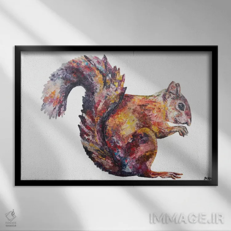 تابلو سلیمان اثر بکسی - نمای قابدار مشکی