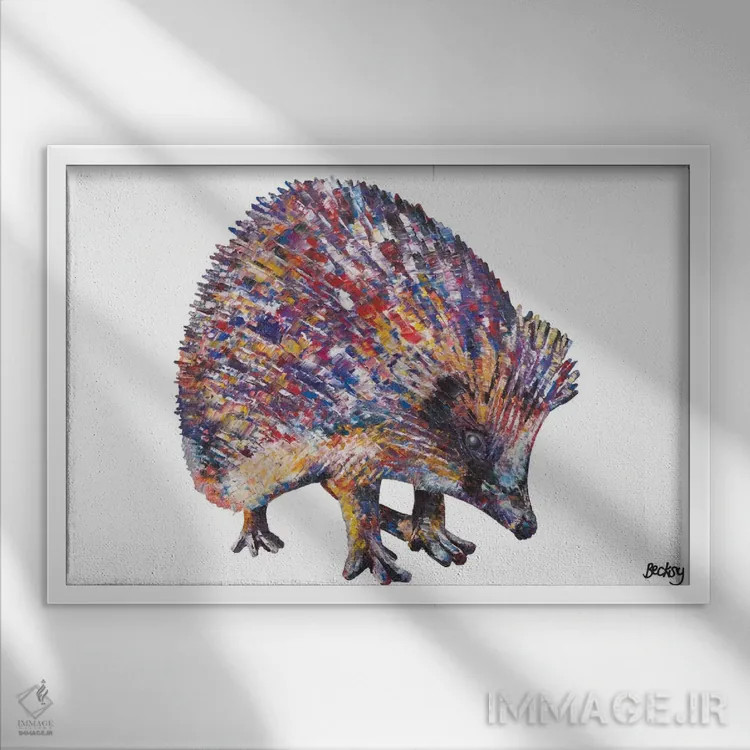 تابلو شان اثر بکسی - نمای قابدار سفید