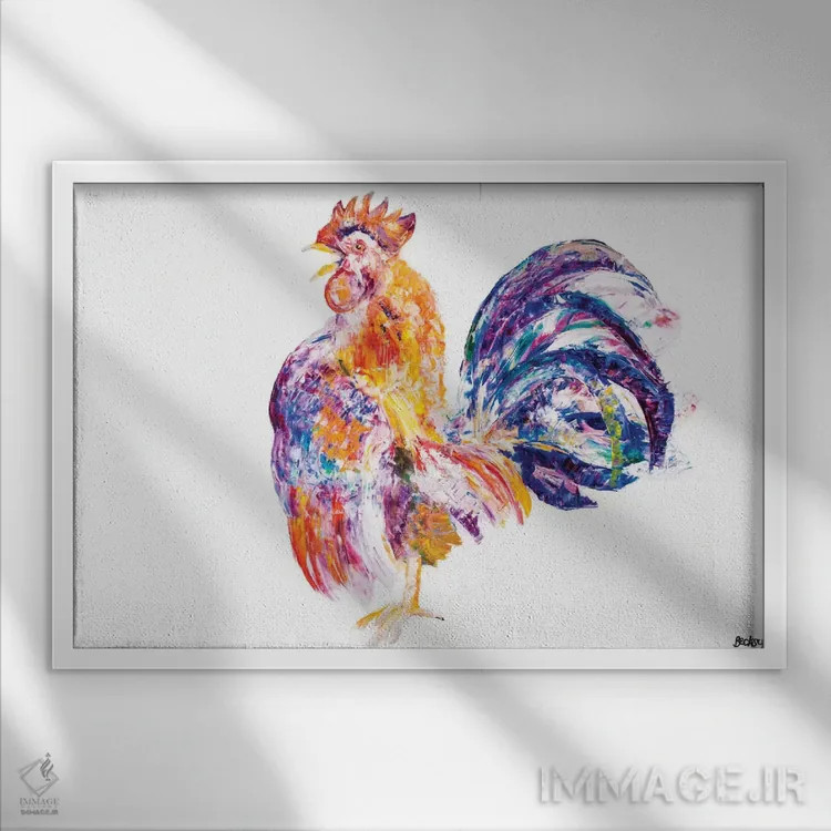 تابلو تایتان اثر بکسی - نمای قابدار سفید