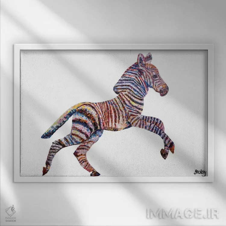 تابلو وندی اثر بکسی - نمای قابدار سفید