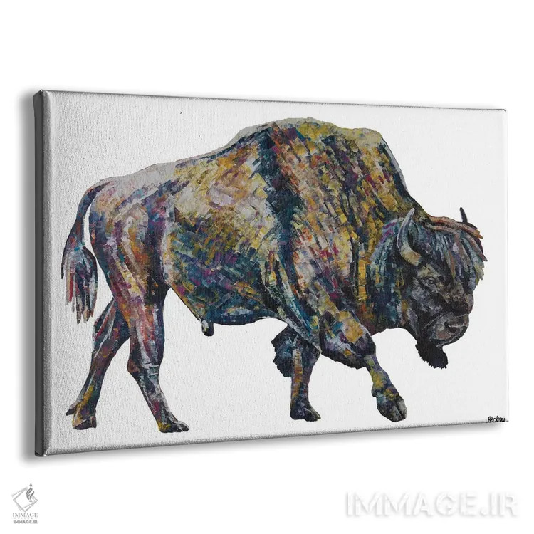 تابلو گاومیش اثر بکسی - نمای پرسپکتیو محصول